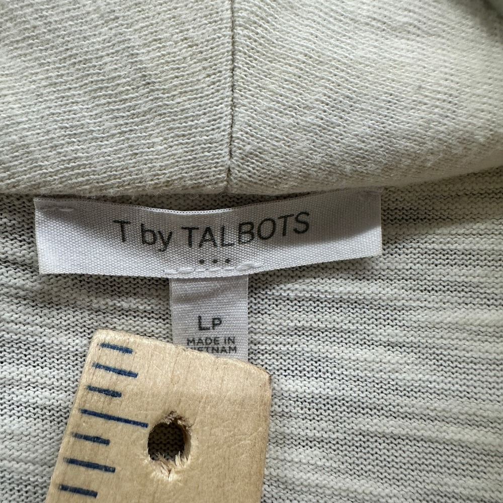 T by Talbots‎ Cardigan Sweater Women Large Petite Sleeveless Open Front - Picture 9 of 10